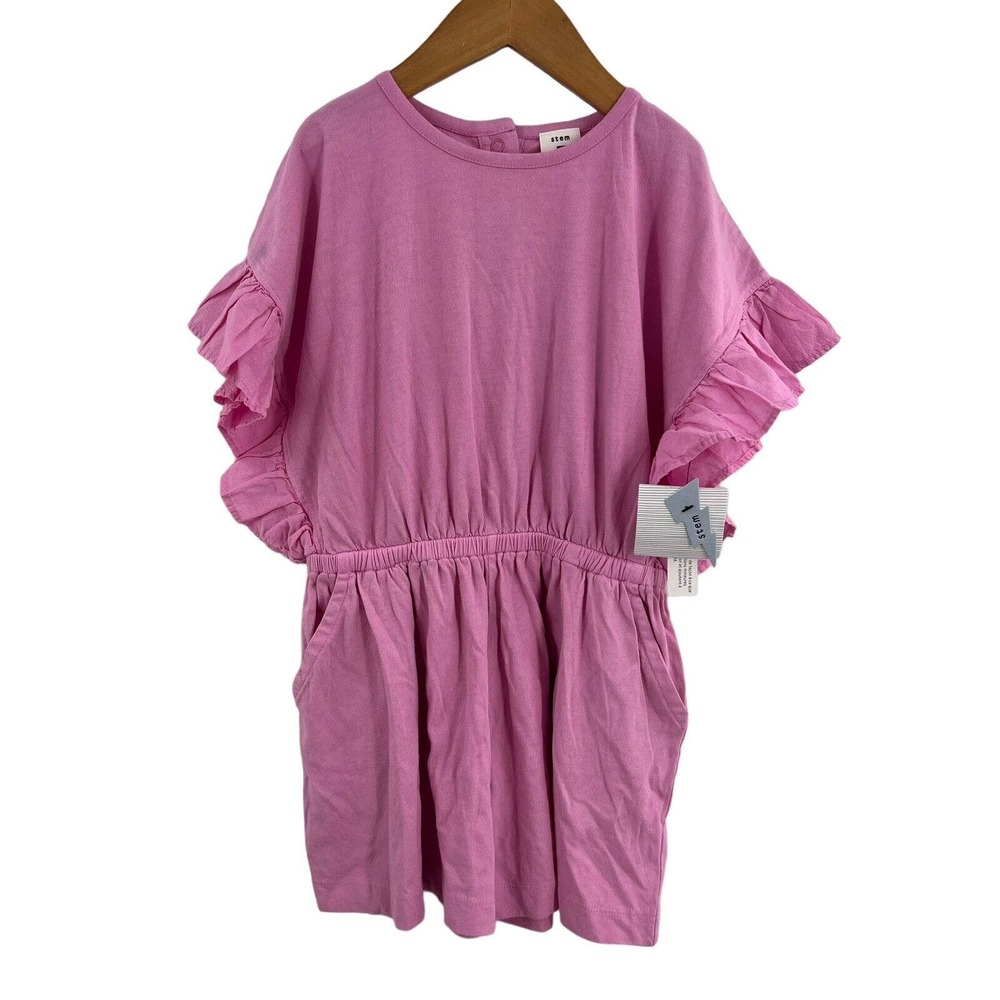 Stem Pink Ruffle Romper 5 New‎